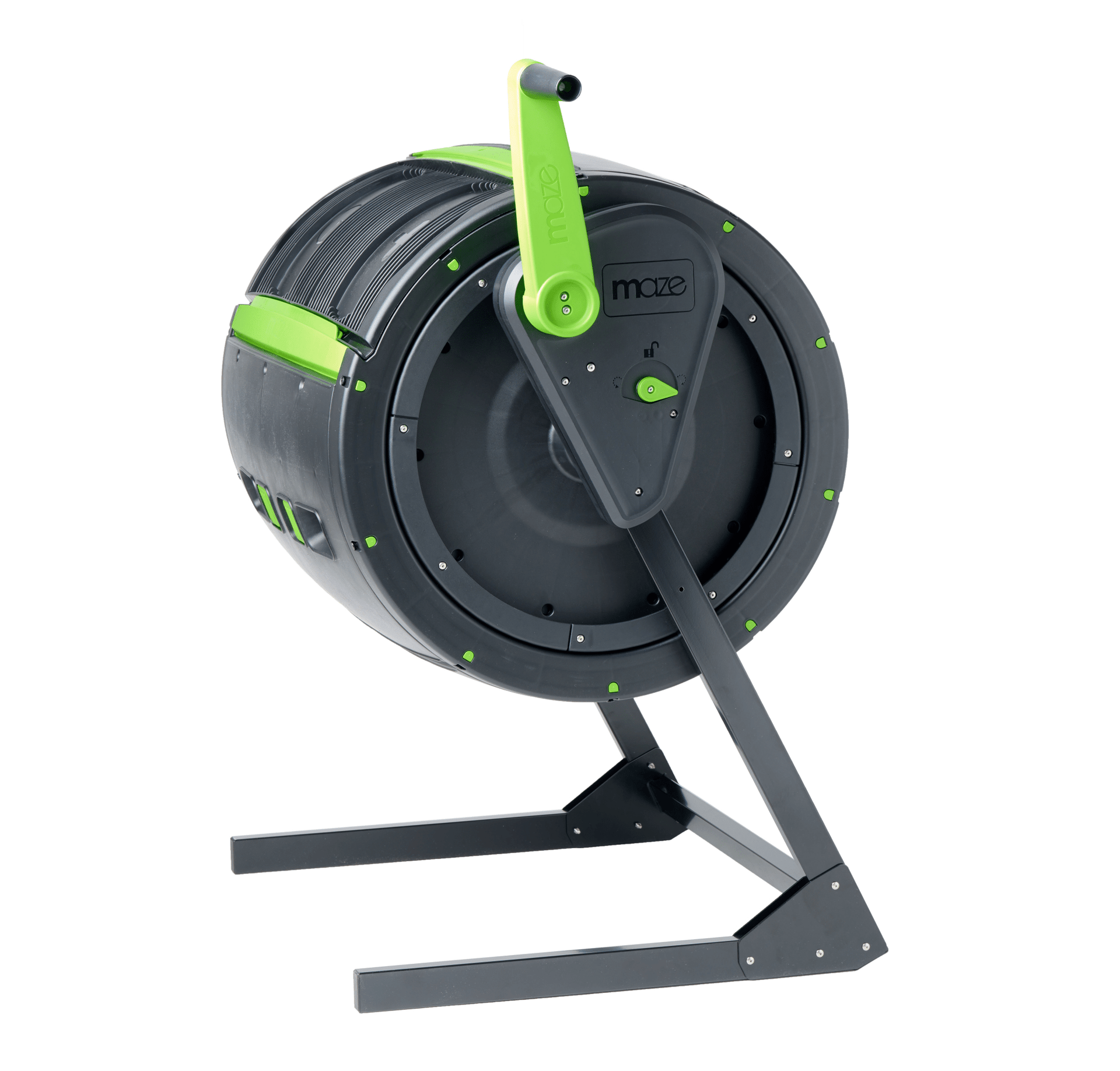 EASY-TURN 65 Gal Compost Tumbler – 3 times easier to turn – Maze US