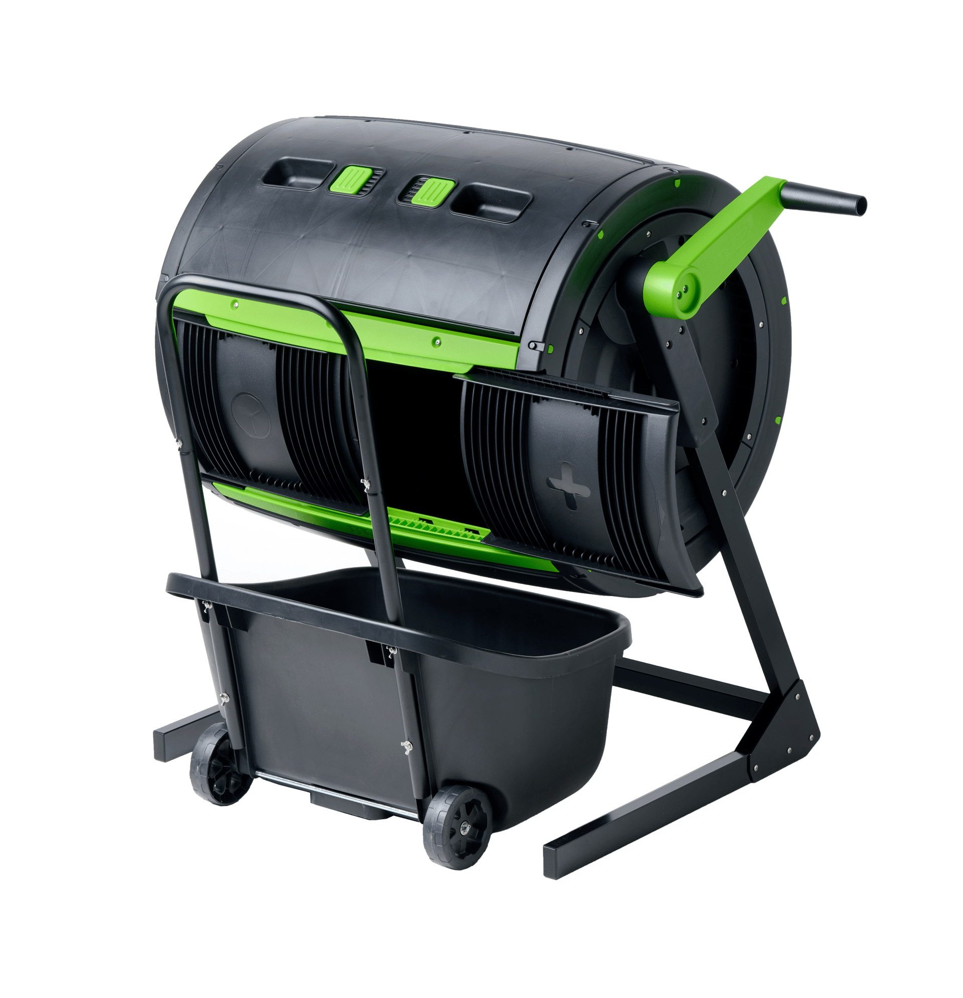m.gardenです。 65G MAZE Compost Tumbler with Composting Cart – Maze US