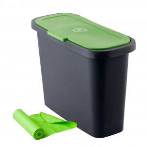 Compost Caddy Slim 2.4 Gal. (9lt) + 20 Compostable Bags